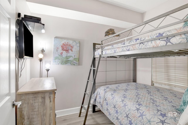 bedroom featuring light wood-type flooring