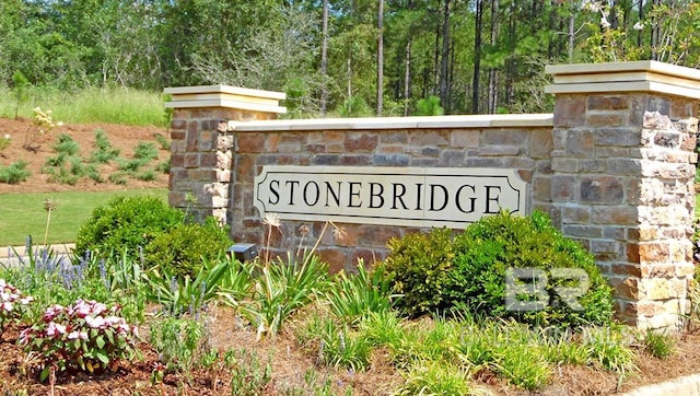 view of community sign