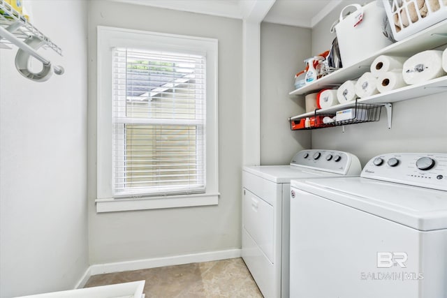 laundry area with washer and clothes dryer