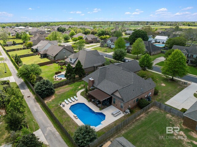 birds eye view of property featuring a residential view