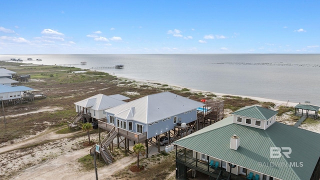 2420 Bienville Blvd, Dauphin Island, AL 36528 - view from above of property with waterfront with a beach