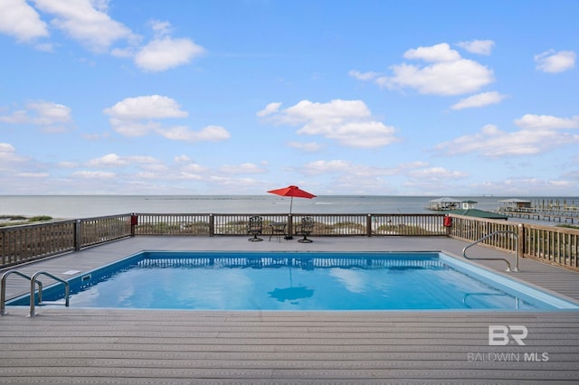 2420 Bienville Blvd, Dauphin Island, AL 36528 - community pool with a deck with water view