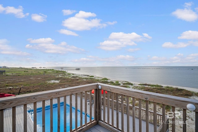 2420 Bienville Blvd, Dauphin Island, AL 36528 - balcony featuring view of water and beach