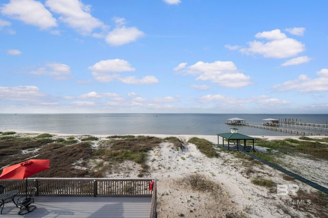2420 Bienville Blvd, Dauphin Island, AL 36528 - water view with a gazebo and local beach