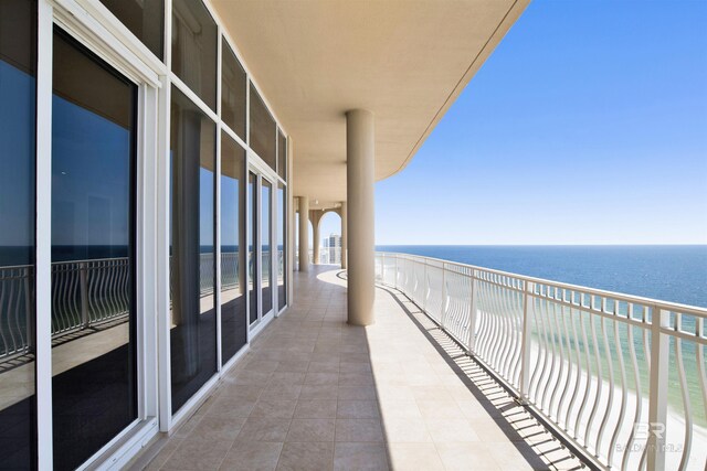 14237 Perdido Key Dr Unit Ph-1401, Pensacola, FL 32507 - balcony featuring a beach view and a water view