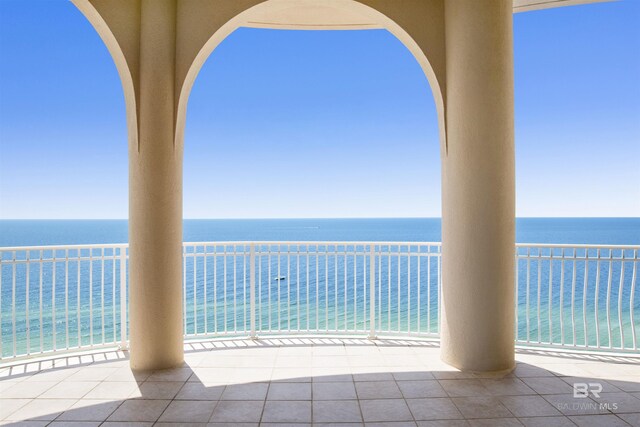 14237 Perdido Key Dr Unit Ph-1401, Pensacola, FL 32507 - view of patio featuring a water view and a balcony