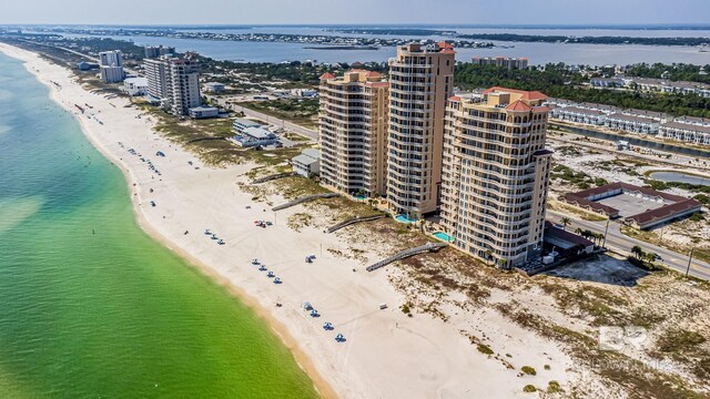14237 Perdido Key Dr Unit Ph-1401, Pensacola, FL 32507 - drone / aerial view with a beach view, a city view, and a water view