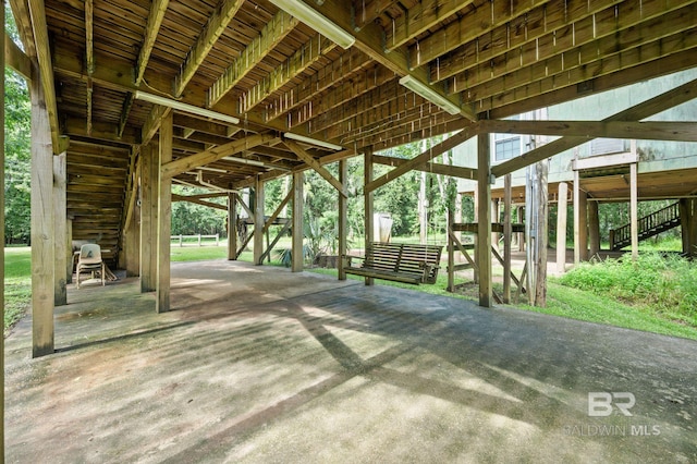 view of horse barn