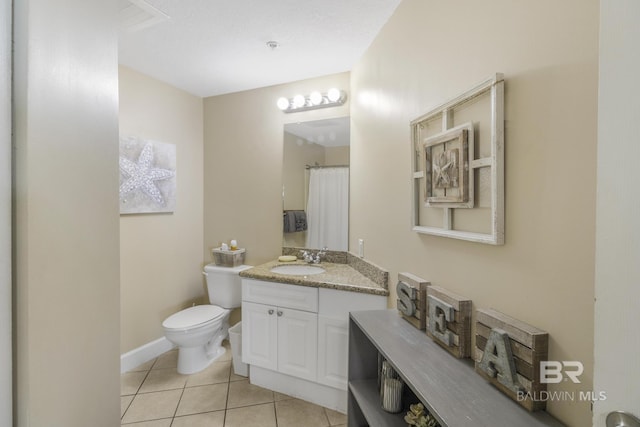 401 E Beach Blvd Unit 1704, Gulf Shores, AL 36542 - bathroom featuring tile patterned floors, toilet, and vanity