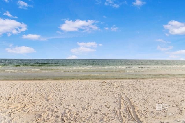 view of water feature featuring a view of the beach