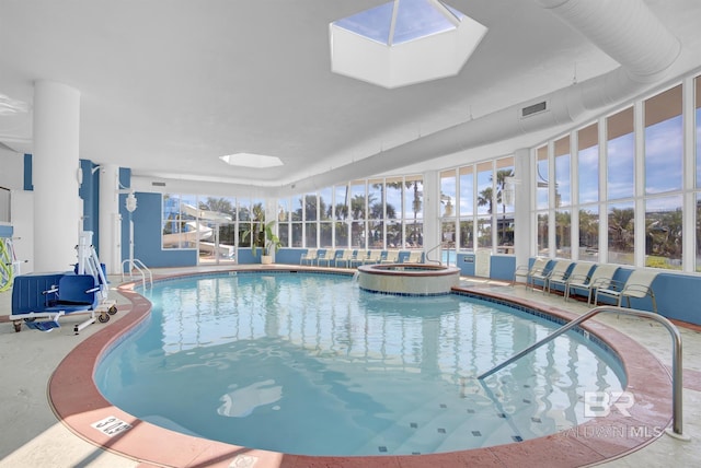 28107 Perdido Beach Blvd Unit D512, Orange Beach, AL 36561 - view of pool with a pool with connected hot tub and a skylight