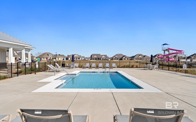 view of pool with a patio area