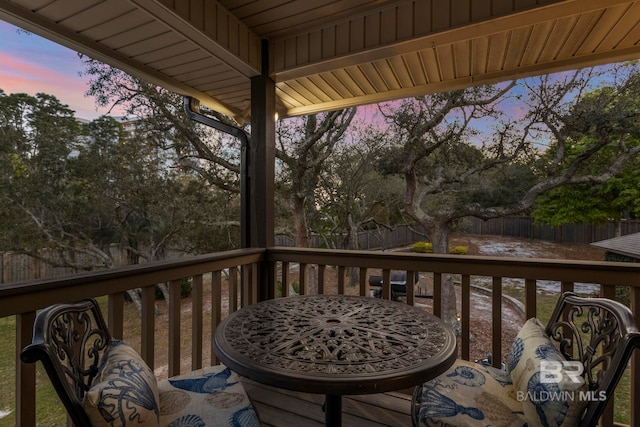 wooden deck with fence