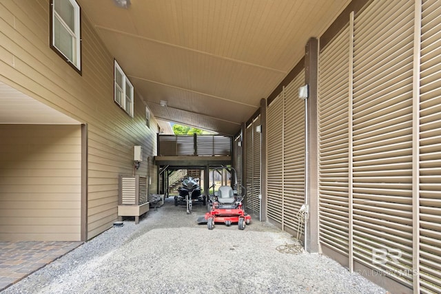 view of parking featuring a carport