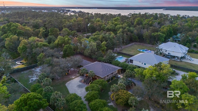 aerial view with a view of trees