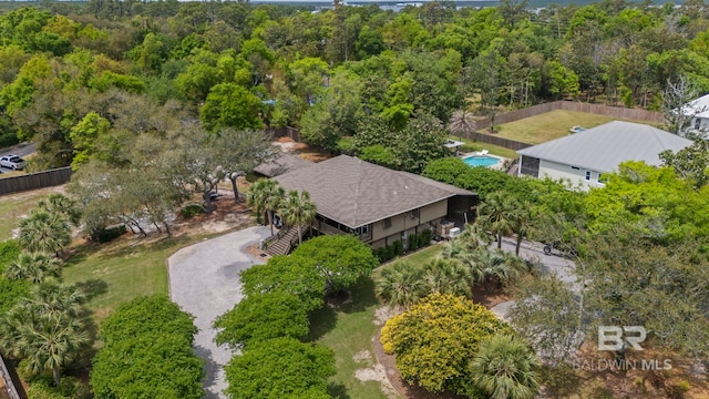 birds eye view of property