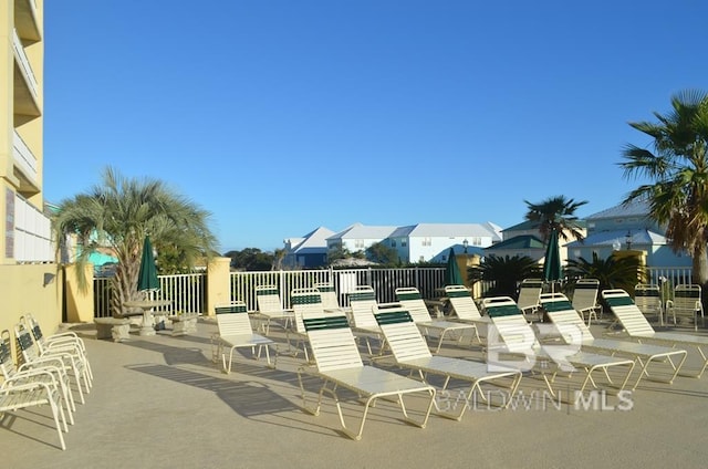 view of patio / terrace with fence