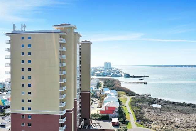 view of property featuring a water view