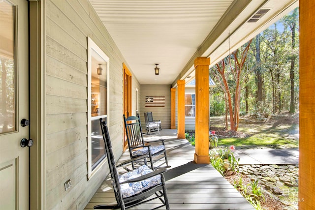 exterior space with covered porch