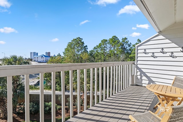 view of balcony