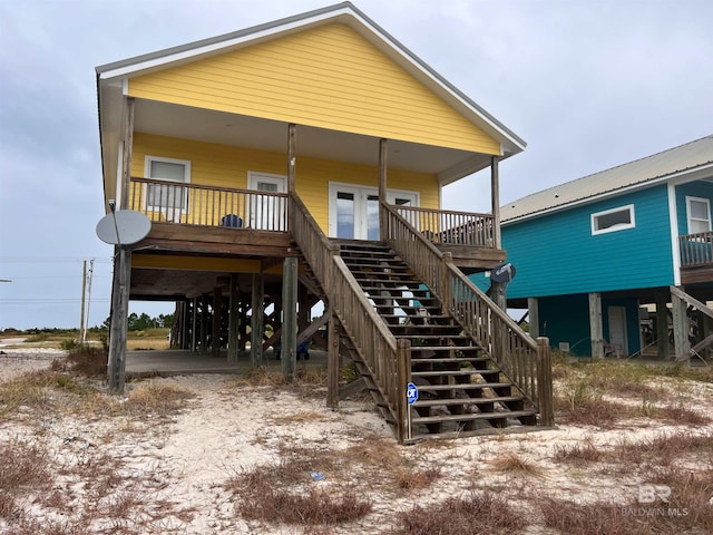view of front of house featuring a deck