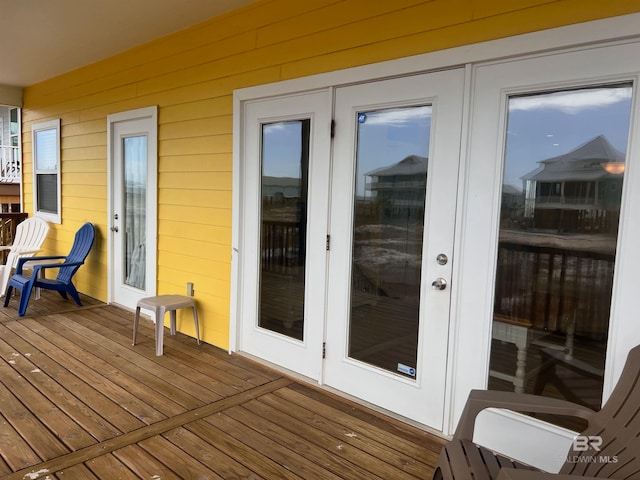 deck with french doors