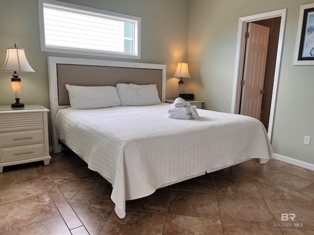 view of tiled bedroom