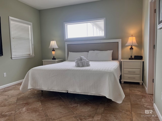 view of tiled bedroom