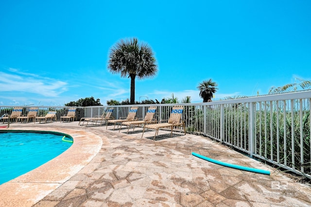 view of swimming pool with a patio and a swimming pool