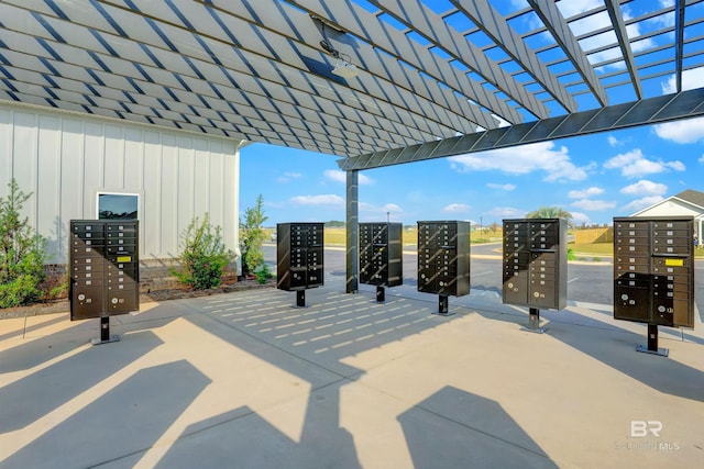 view of patio / terrace featuring mail boxes