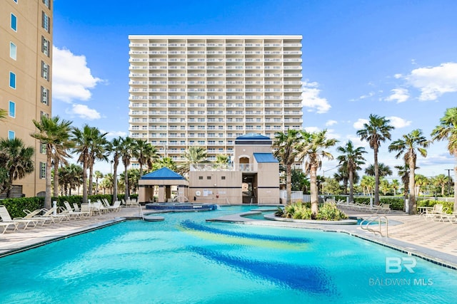 view of pool with a patio