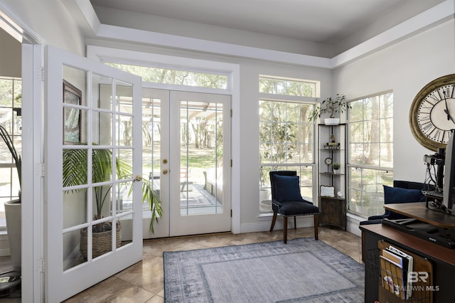 entryway with french doors