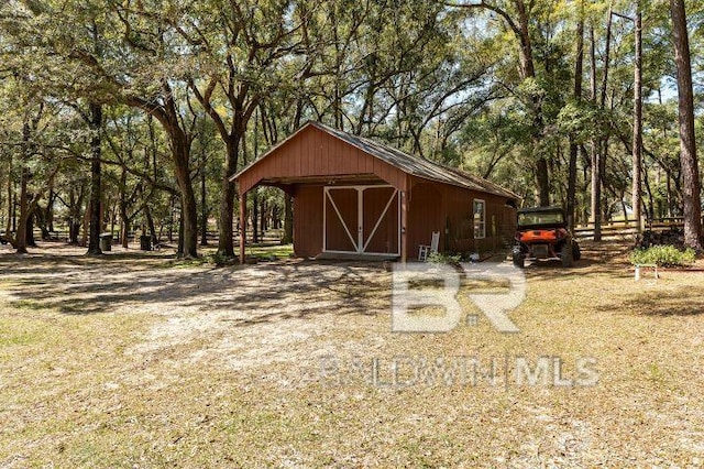 view of barn
