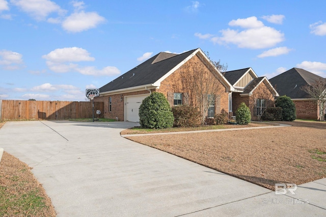 view of front of home featuring a garage