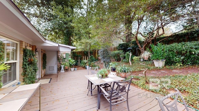 view of wooden deck