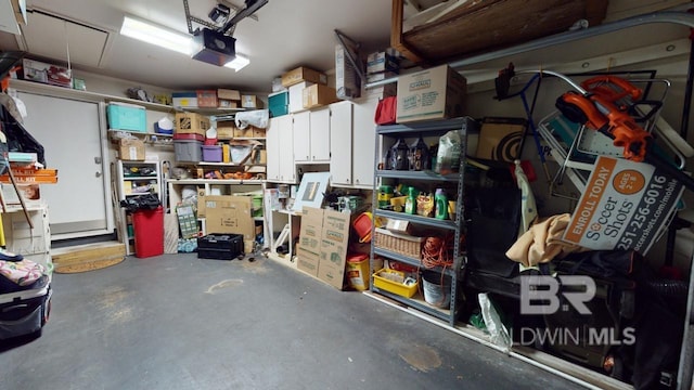 view of storage area