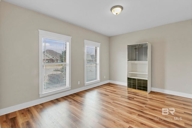 empty room featuring light hardwood / wood-style flooring