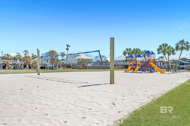 26635 Terry Cove Dr, Orange Beach, AL 36561 - community playground featuring volleyball court and a residential view