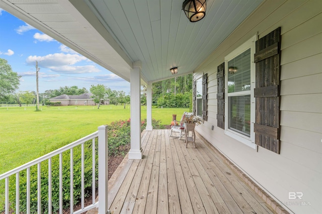 20011 Lawrence Rd, Fairhope, AL 36532 - wooden porch with a yard