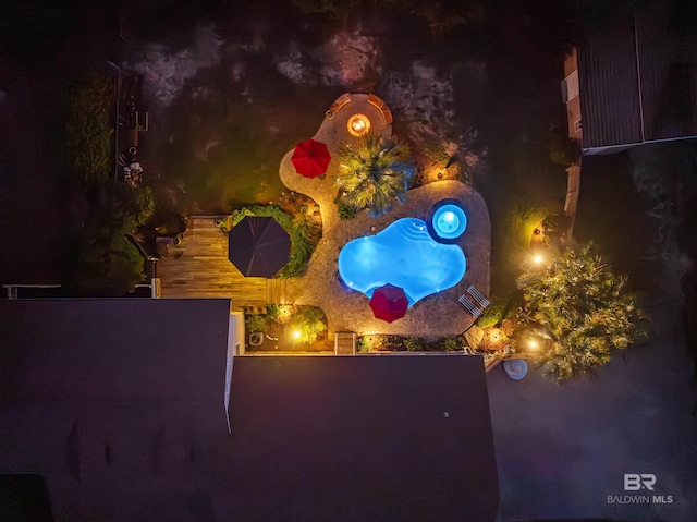 20011 Lawrence Rd, Fairhope, AL 36532 - view of aerial view at night