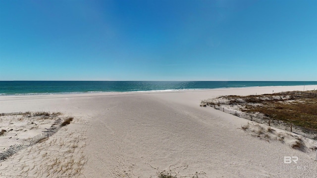 water view with a view of the beach