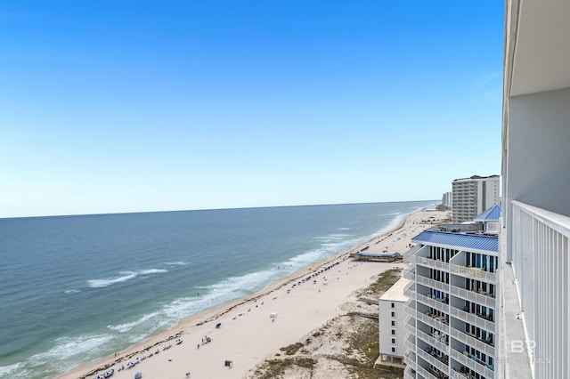 water view featuring nearby beach