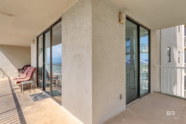 balcony featuring a sunroom