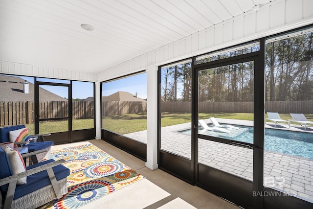 view of sunroom / solarium