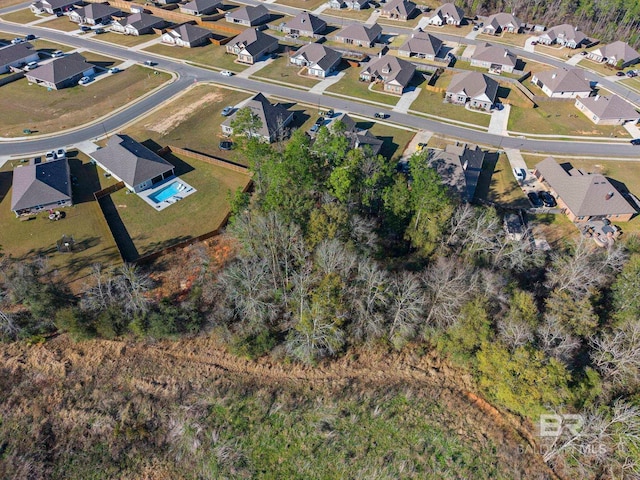 bird's eye view with a residential view