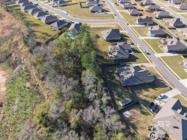 drone / aerial view with a residential view