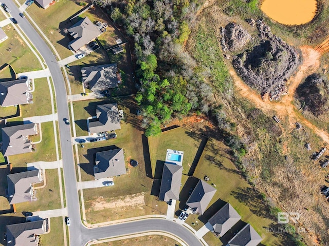 aerial view featuring a residential view