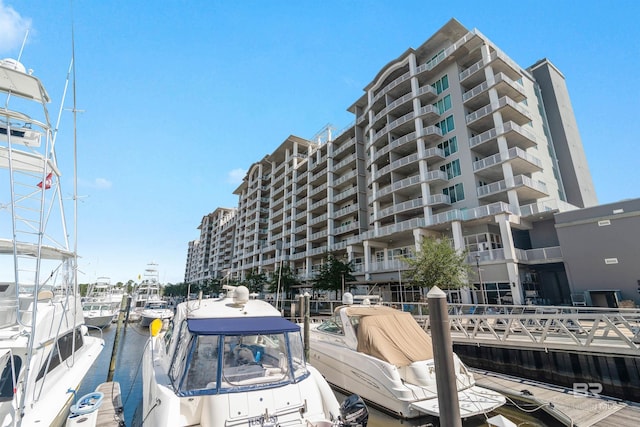 view of property with a water view