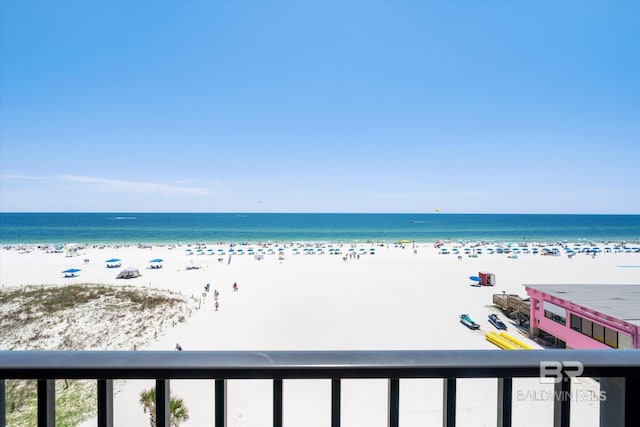 water view featuring a beach view