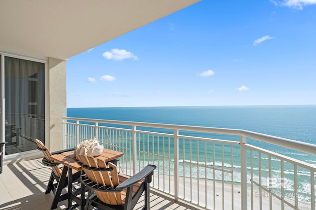 13621 Perdido Key Dr Unit 1804W, Perdido Key, FL 32507 - balcony featuring a water view and a view of the beach